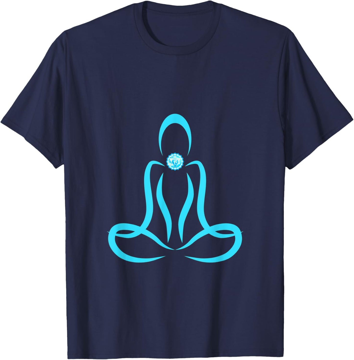 Positive Vibe Throat Chakra Yoga Meditation Spiritual T-Shirt - T-Shirt | Navy