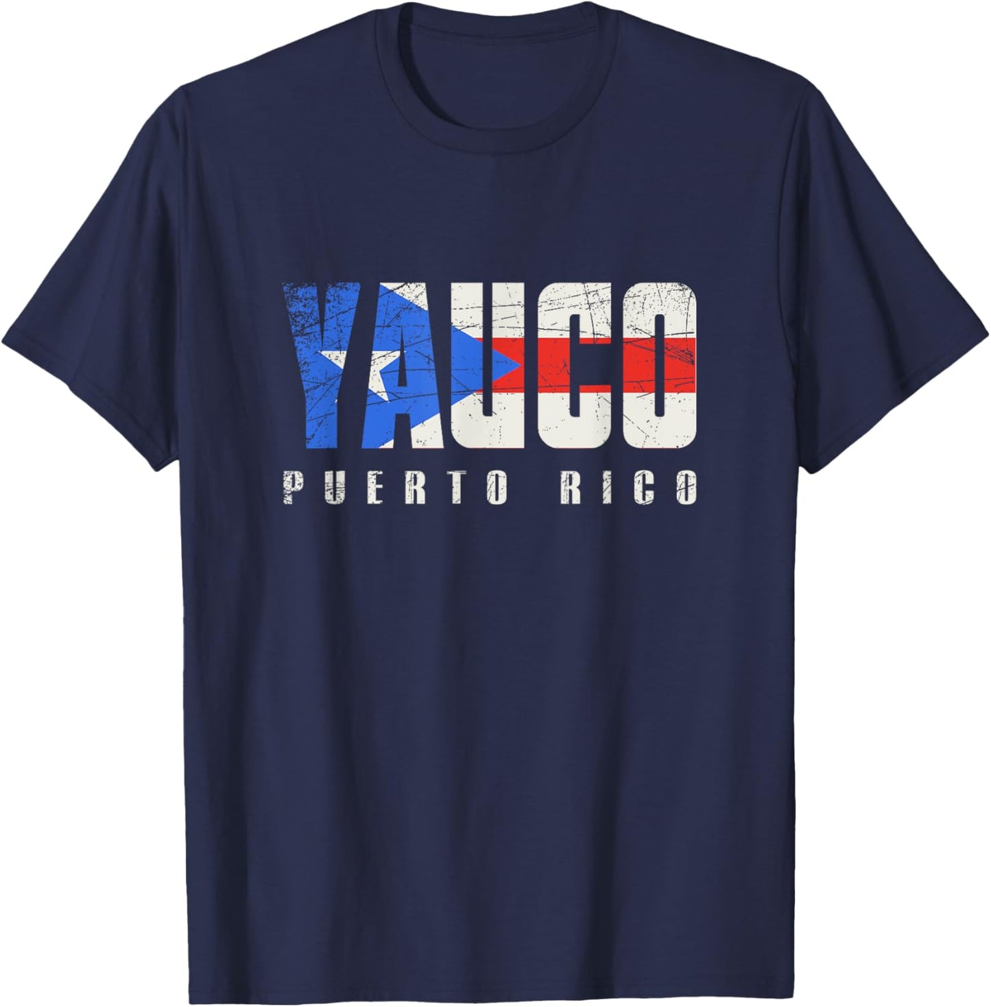 Puerto Rican flag Yauco Puerto Rico T-Shirt - T-Shirt | Navy