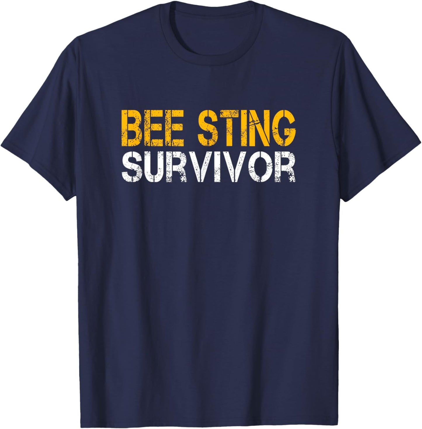 Funny Bee Sting Survivor Kids Bee Keeper Get Well T-Shirt - T-Shirt | Navy