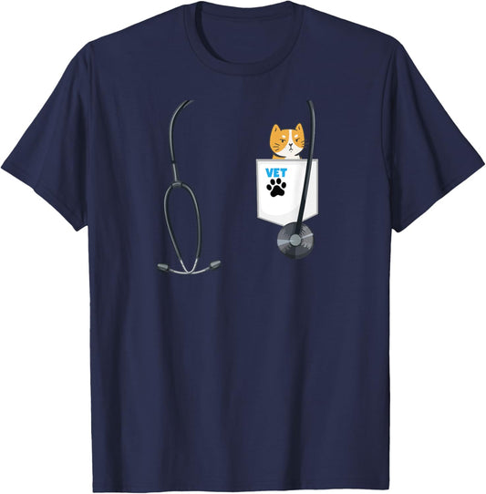 Veterinarian Costume for Boys Career Day Outfit For Girls T-Shirt - T-Shirt | Navy