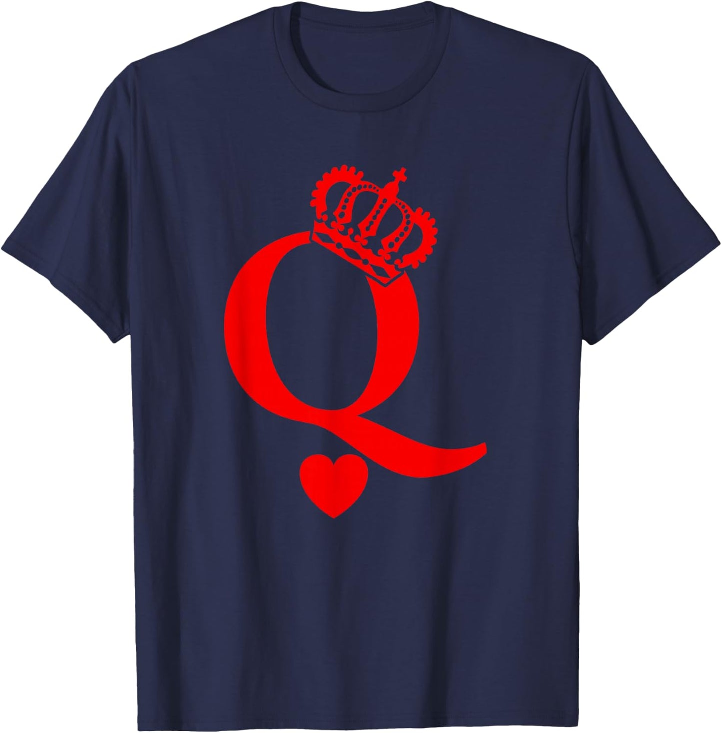 Queen of Hearts King of Hearts Playing Cards Deck of Cards T-Shirt - T-Shirt | Navy