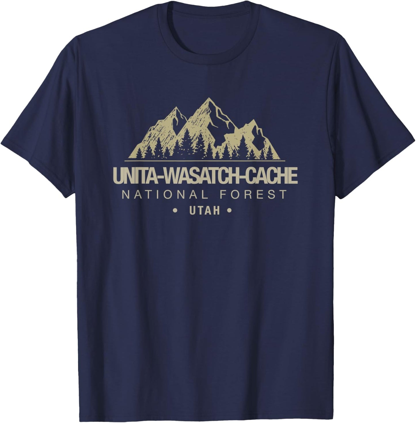Unita Wasach Cache National Forest Utah T-Shirt - T-Shirt | Navy