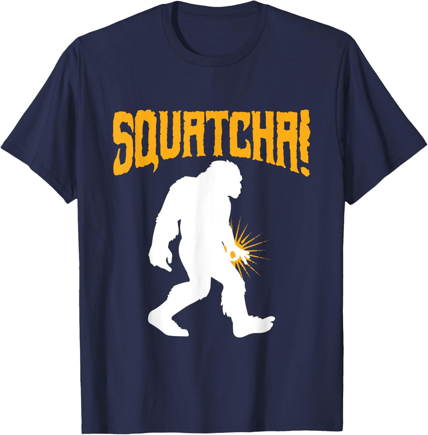 Circle Game Meme, Sasquatch Bigfoot Game Gotcha Ok Hand Sign T-Shirt - T-Shirt | Navy