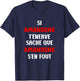 Name Amandine t'énerve Humour Personalised Name Amandine , Black, Female X-Small T-Shirt - T-Shirt | Navy