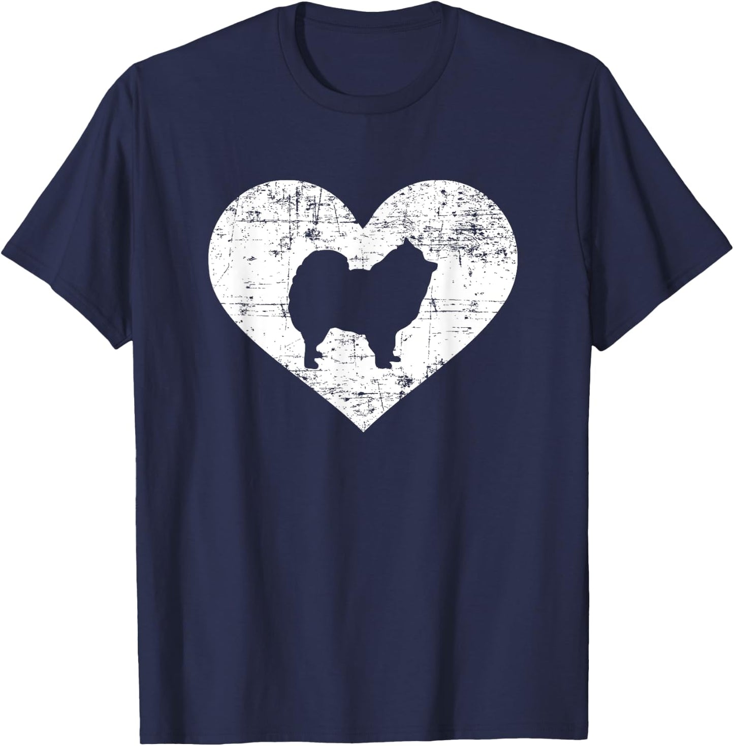 Pomeranian heart T-Shirt - T-Shirt | Navy