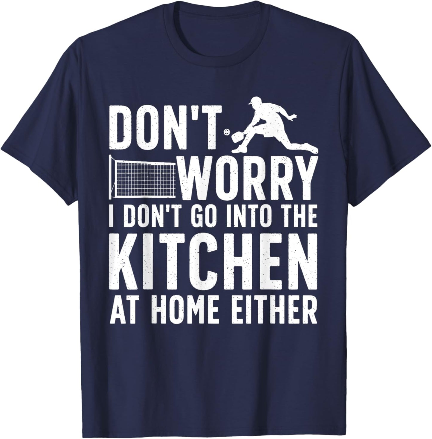 Cool Pickleball Art Women Kitchen Pickle Ball Player T-Shirt - T-Shirt | Navy