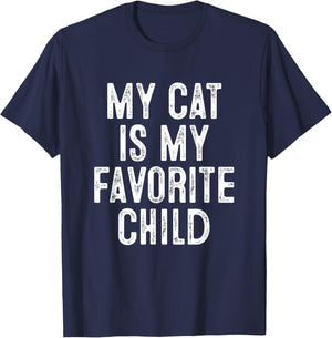 My Cat Is My Favorite Child T-Shirt - T-Shirt | Navy
