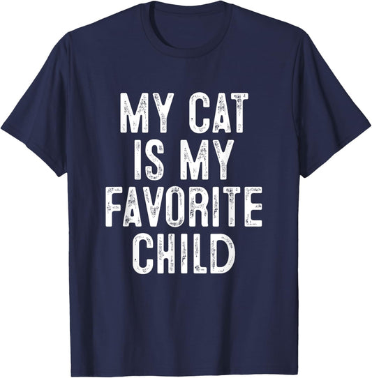 My Cat Is My Favorite Child T-Shirt - T-Shirt | Navy