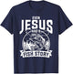 Funny Christian Fisherman Jesus Bible Prayer Gift Jesus T-Shirt - T-Shirt | Navy