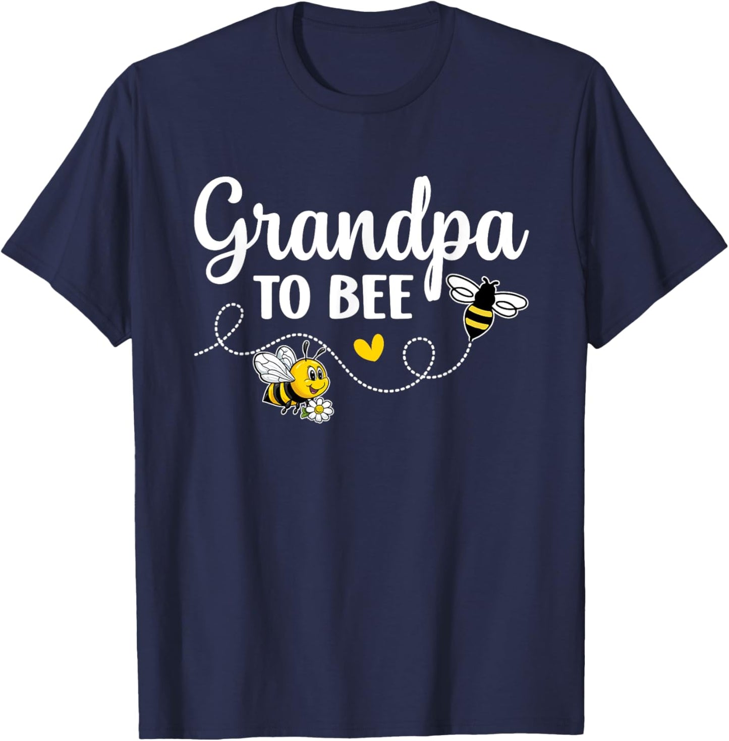 Grandpa To Bee Gender Reveal Pregnancy Announcement Grandpa T-Shirt - T-Shirt | Navy