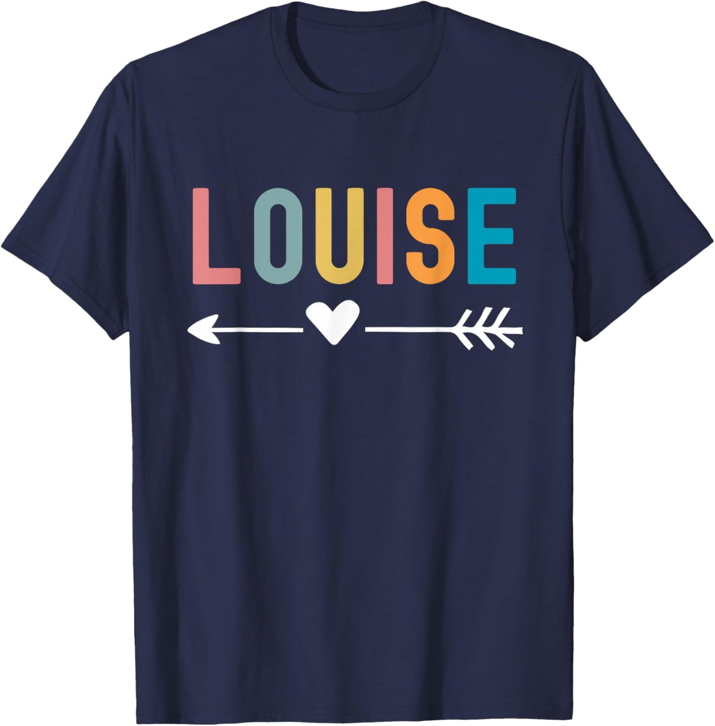 Louise Retro Color Love Cute Matching Best Friends T-Shirt - T-Shirt | Navy