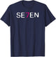 WB100 Se7en Classic Horror Movie Logo T-Shirt - T-Shirt | Navy