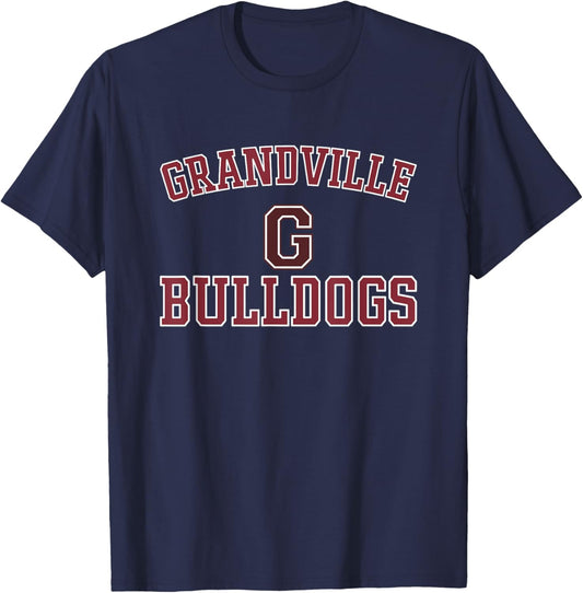 Grandville Bulldogs Logo Varsity HS T-Shirt - T-Shirt | Navy