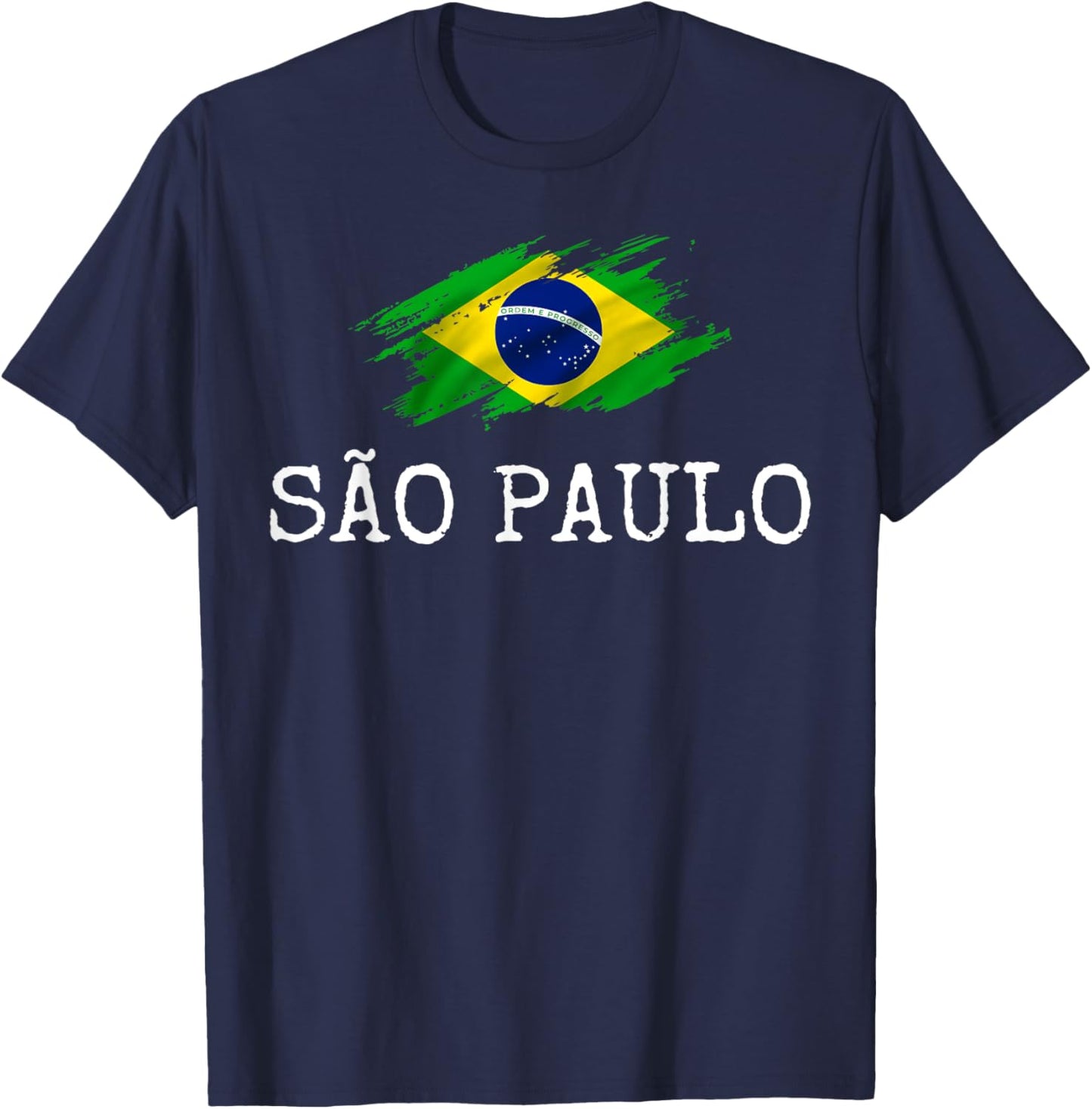 Sao Paulo Brazil Country City Brazilian Fun Women Men Pun T-Shirt - T-Shirt | Navy
