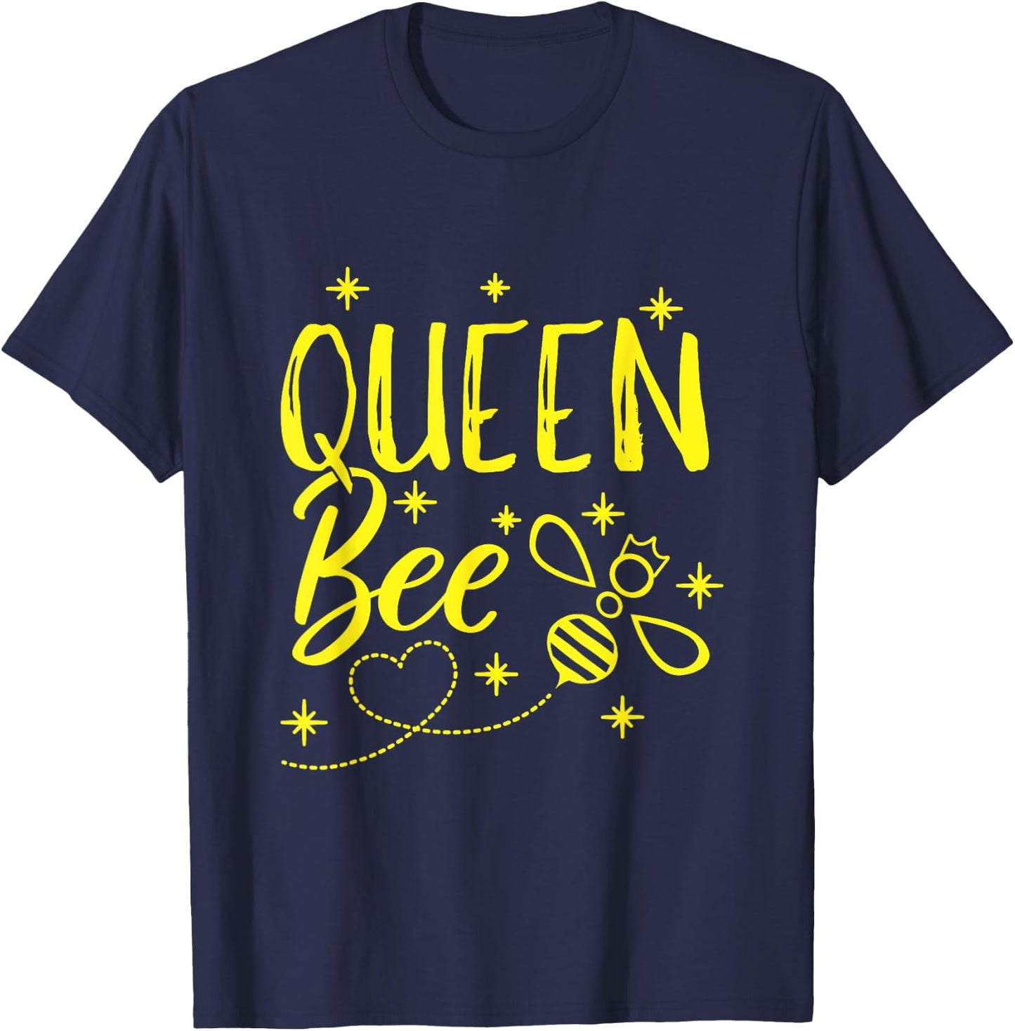 Cute Beekeeper Queen Bee Crown Bee Queen T-Shirt - T-Shirt | Navy