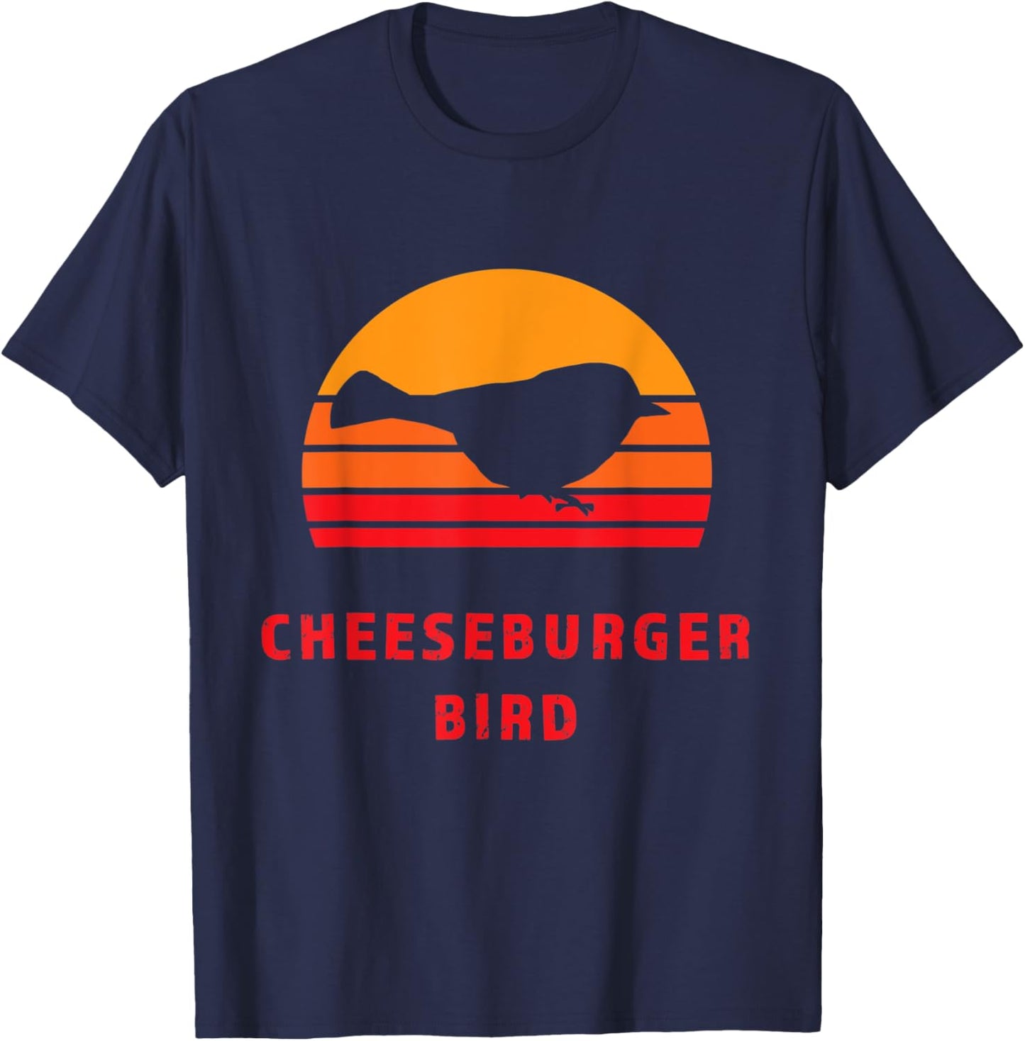 Thru Hiker - Cheeseburger Bird Mountain Chickadee PCT JMT CA T-Shirt - T-Shirt | Navy