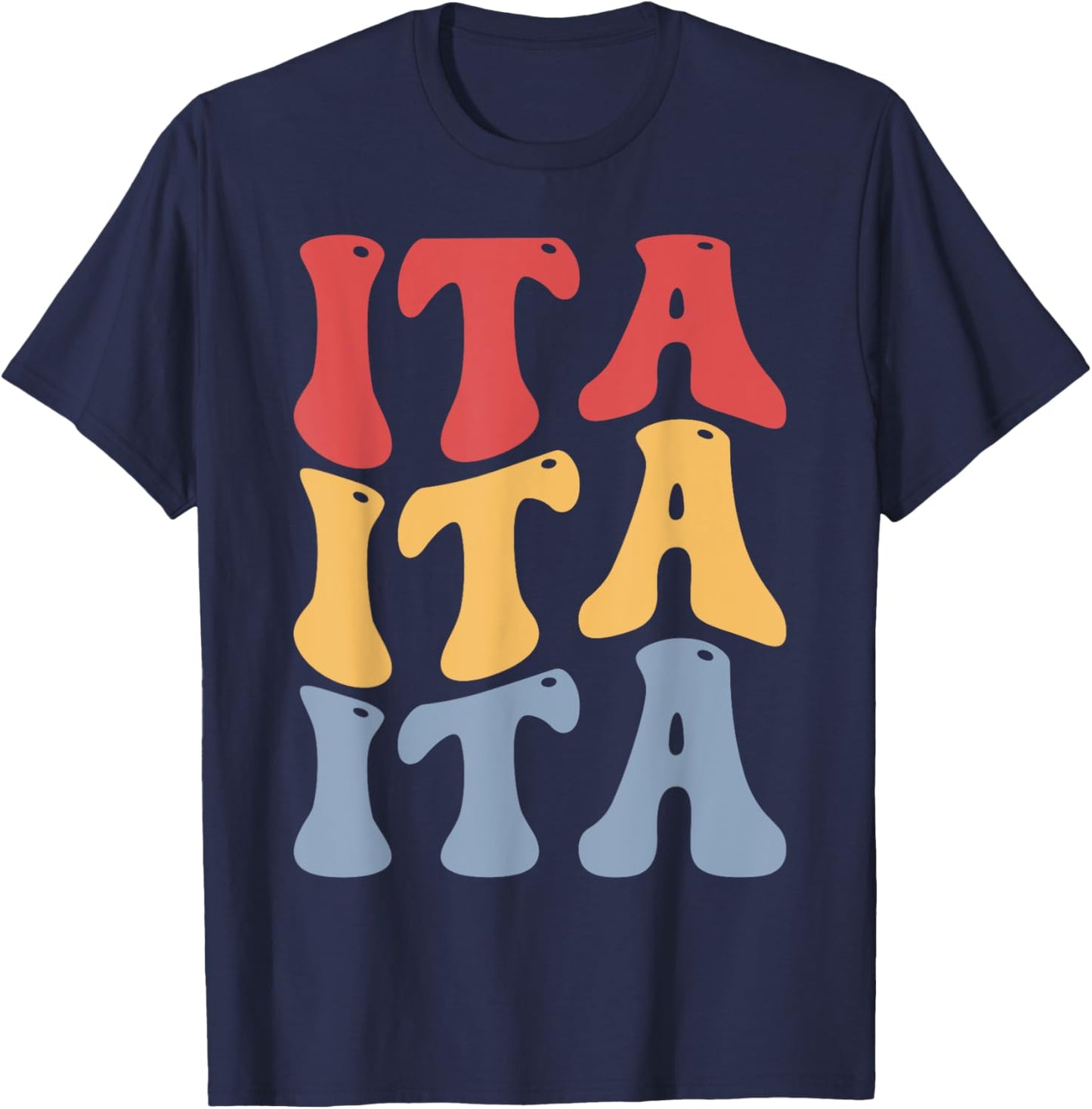 Ita City Groovy Retro T-Shirt - T-Shirt | Navy