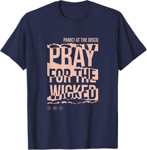 Panic! At The Disco - Ripped Name T-Shirt - T-Shirt | Navy