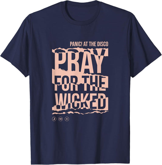 Panic! At The Disco - Ripped Name T-Shirt - T-Shirt | Navy