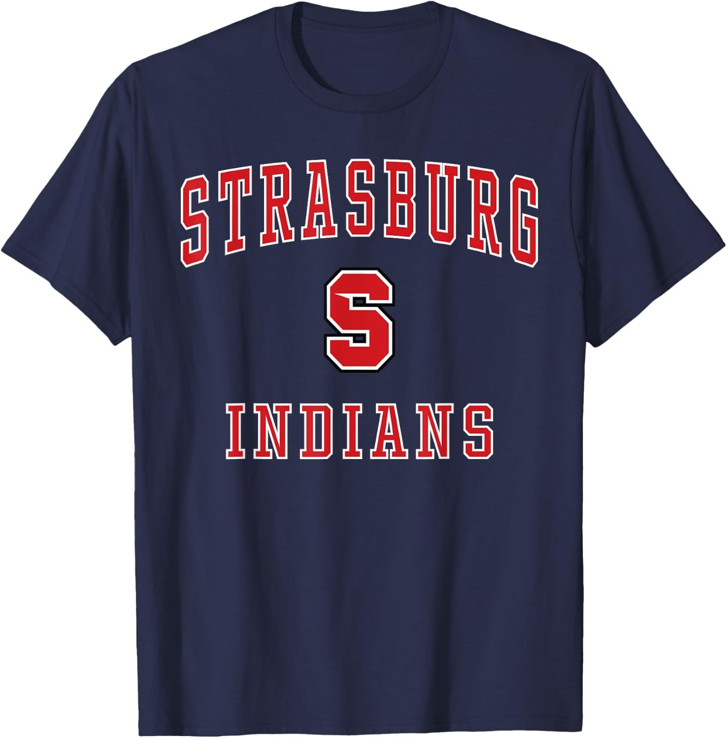 Strasburg High School Indians T-Shirt - T-Shirt | Navy