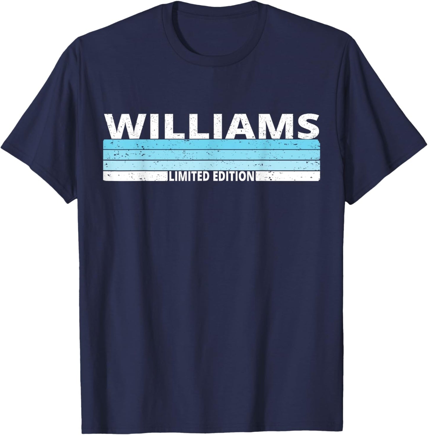Williams Surname Birthday Family Reunion 80s 90s Blue Sunset T-Shirt - T-Shirt | Navy