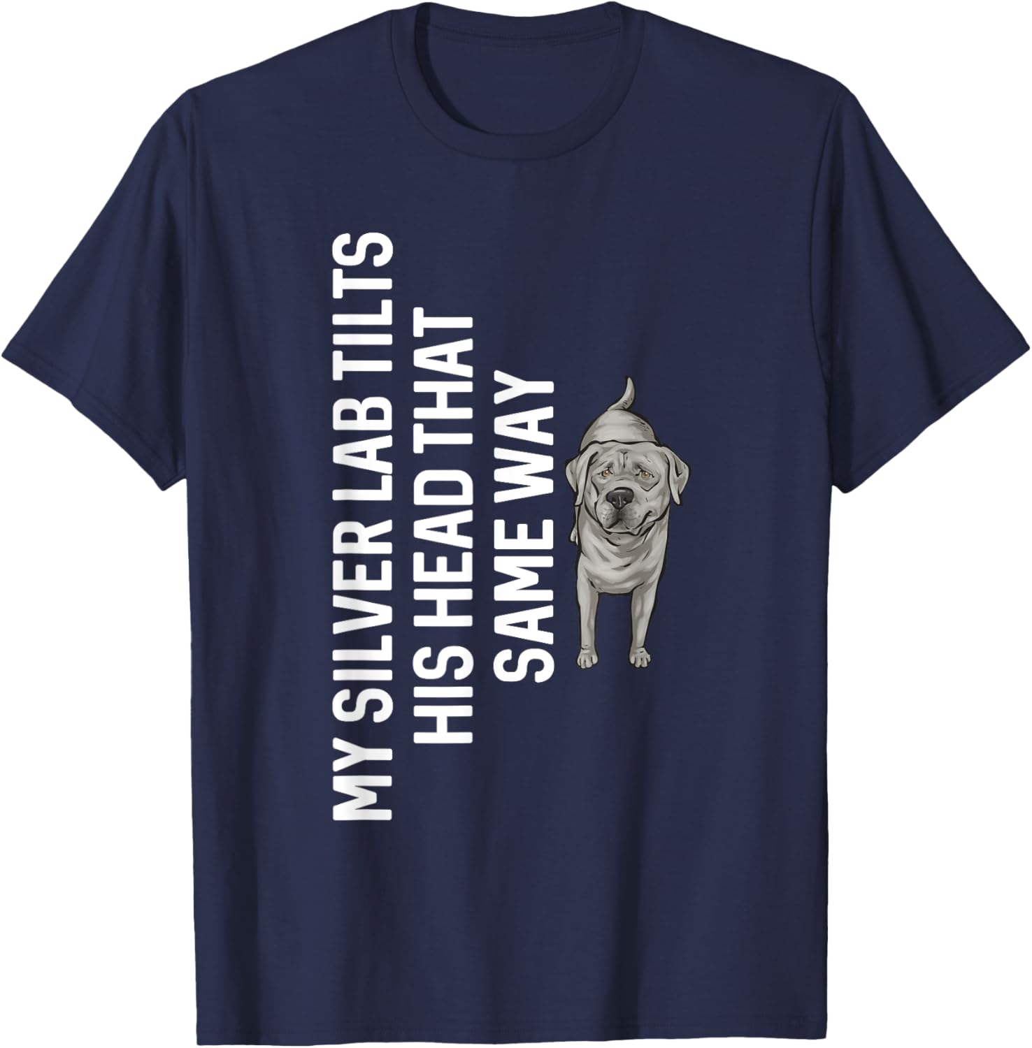 Silver Labrador Retriever Silver Lab T-Shirt - T-Shirt | Navy