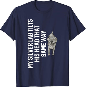 Silver Labrador Retriever Silver Lab T-Shirt - T-Shirt | Navy