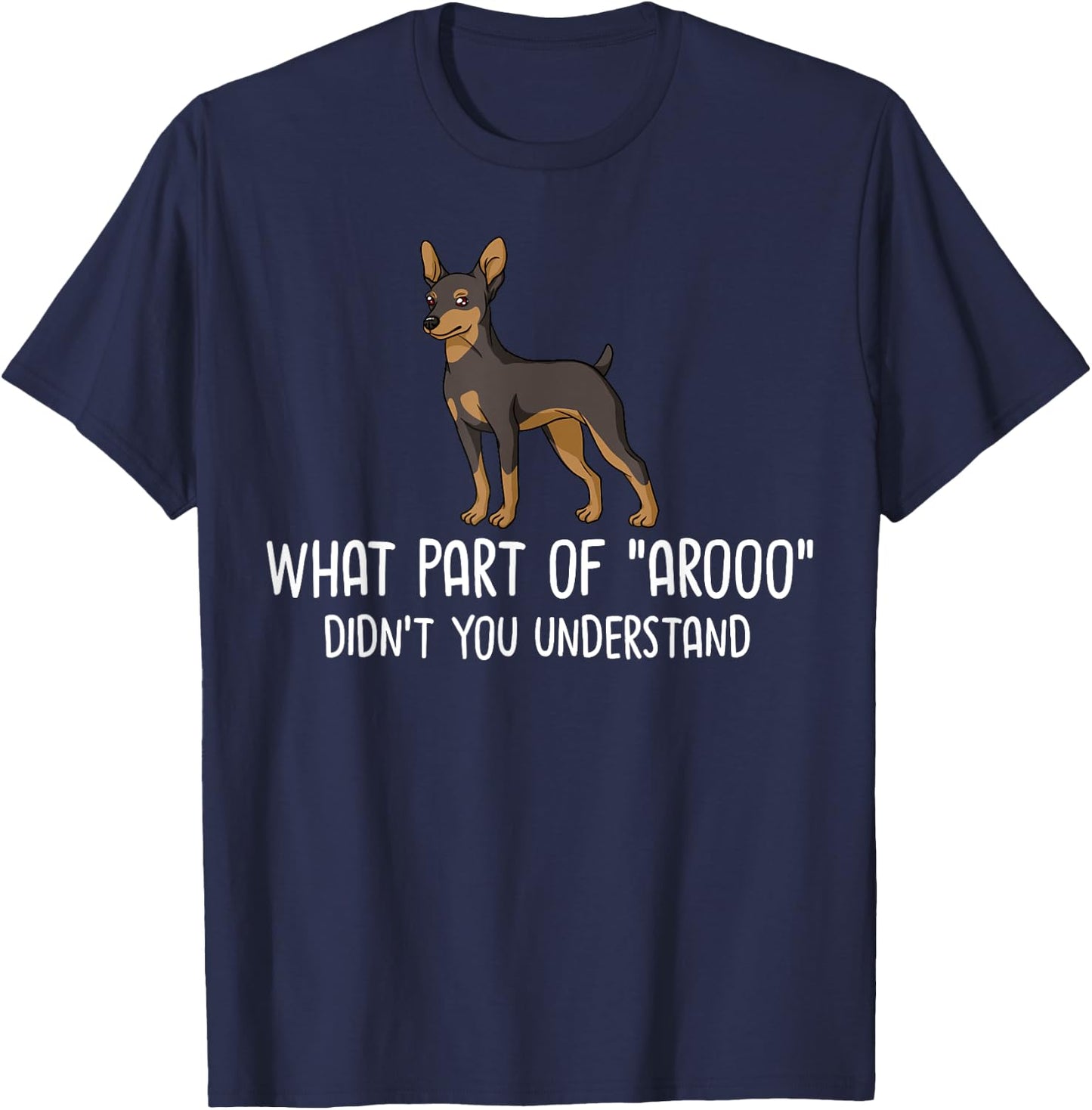 Miniature Pinscher Dog Puppies Owner Lover Women Girls Kids T-Shirt - T-Shirt | Navy