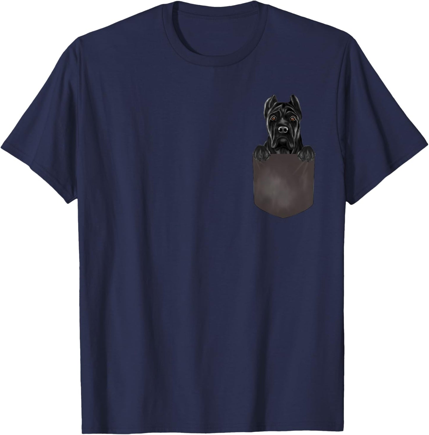 Dog In Pocket Funny Dog Lover Cane Corso Men Women Girls Kids T-Shirt - T-Shirt | Navy