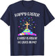 Happy Easter Christ is Risen He Lives in Me T-Shirt - T-Shirt | Navy