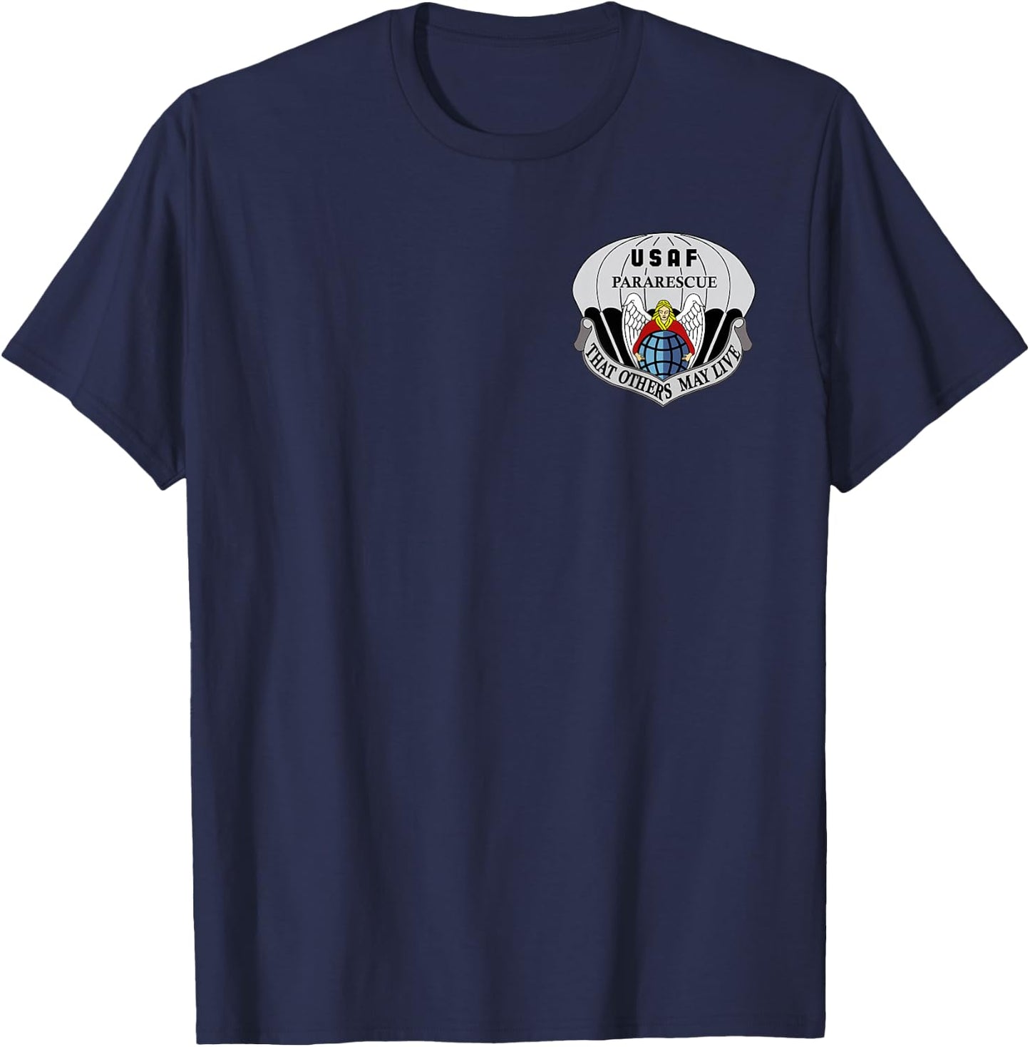 Air Force Pararescue Insignia PJ Military Veteran Patriotic T-Shirt - T-Shirt | Navy
