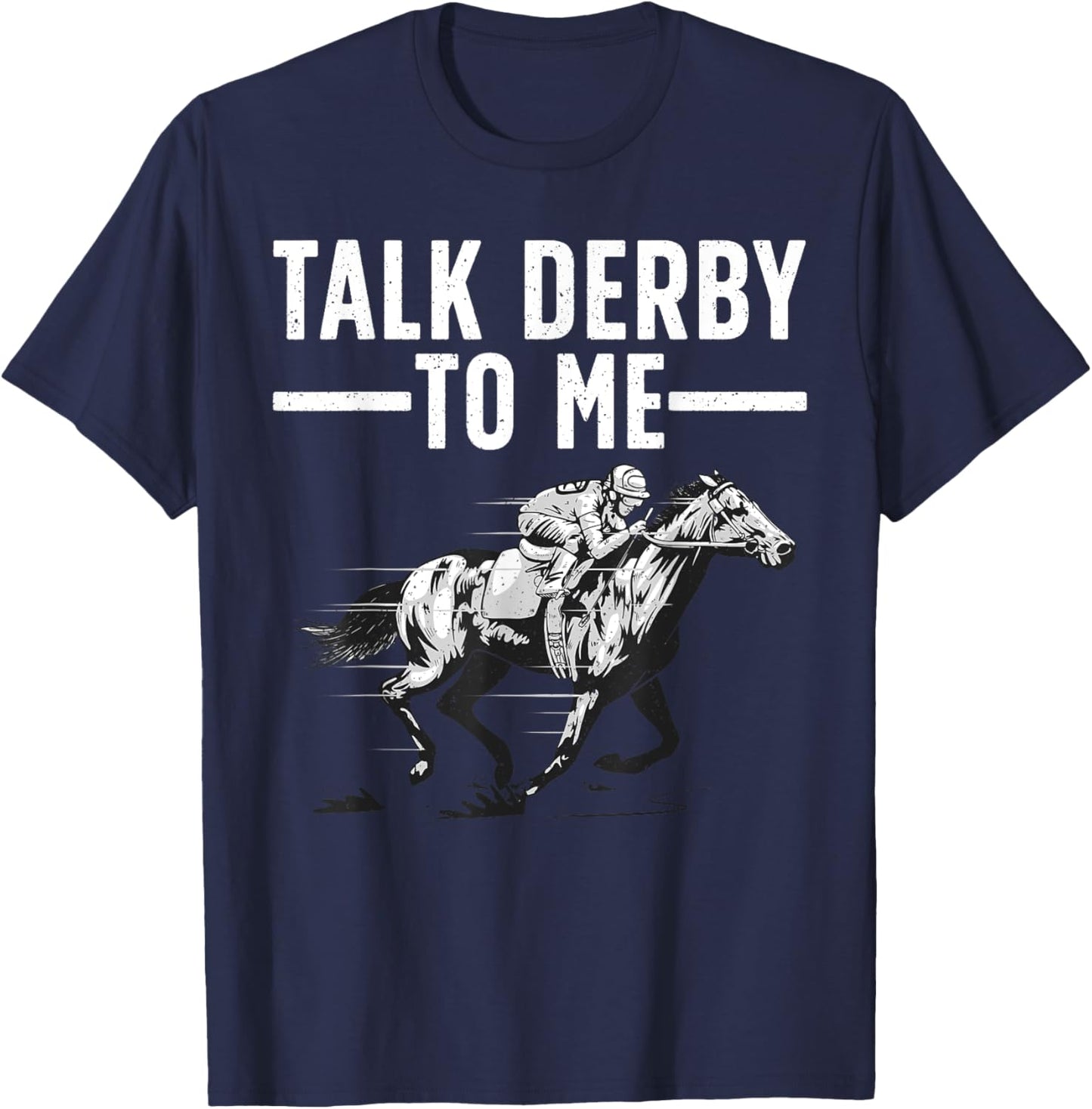 Funny Horse Racing Design Women Derby Horse Racing T-Shirt - T-Shirt | Navy