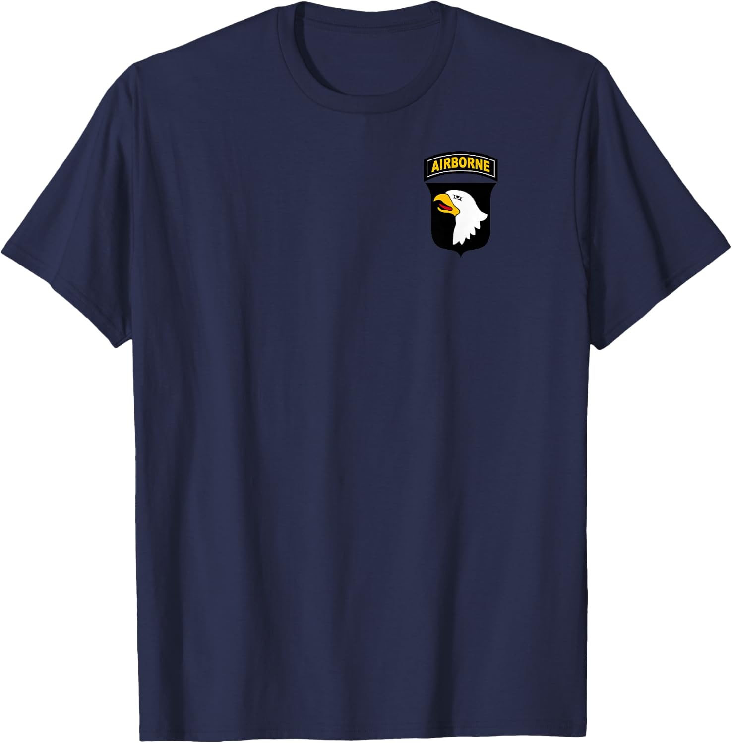 101st Airborne Division Patch - Air Assault - Paratrooper T-Shirt - T-Shirt | Navy