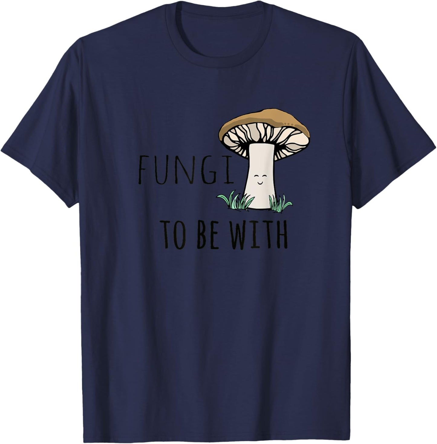 Moonlight Makers Women's Funny Mushroom , Grey, Small T-Shirt - T-Shirt | Navy