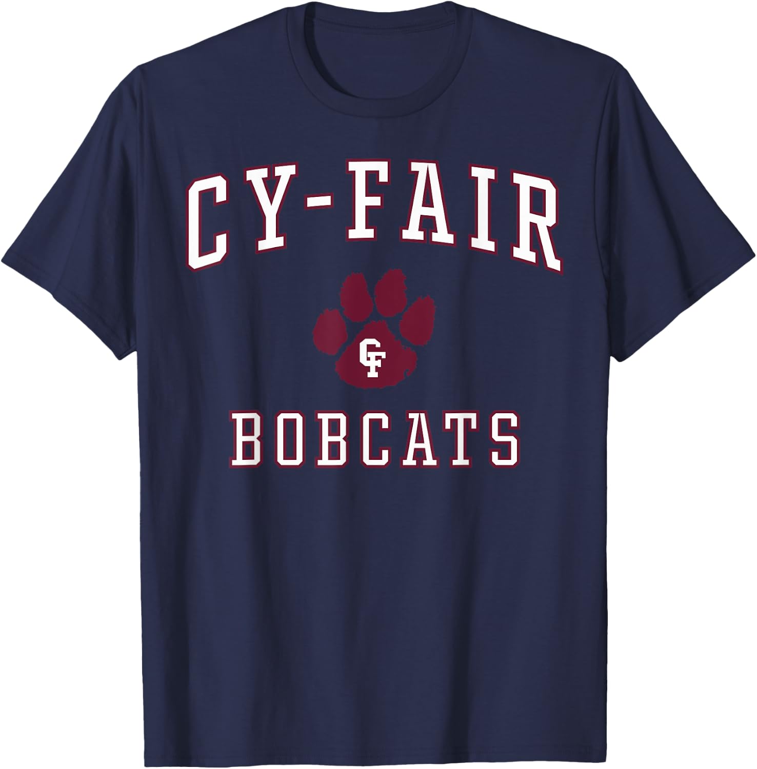 Cy-Fair High School Bobcats C1 T-Shirt - T-Shirt | Navy