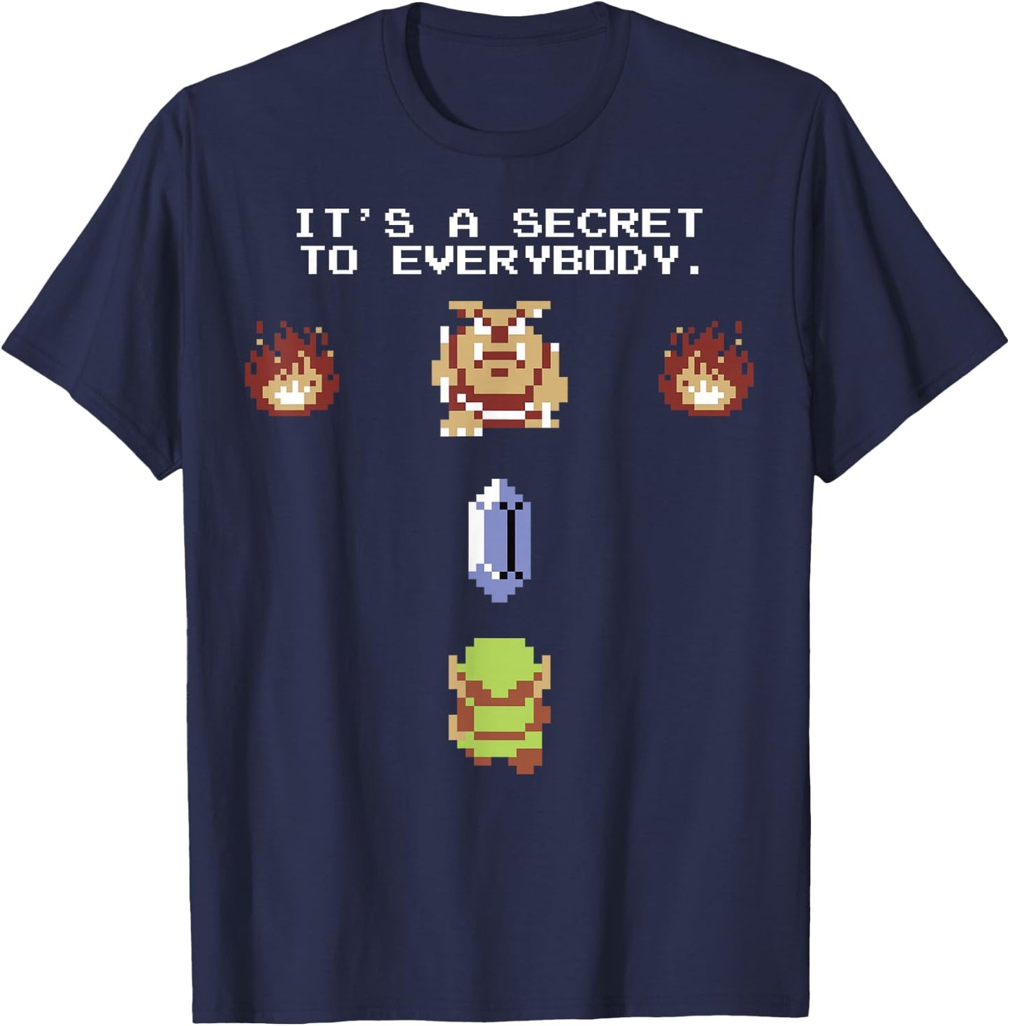 The Legend of Zelda It's A Secret To Everybody T-Shirt - T-Shirt | Navy