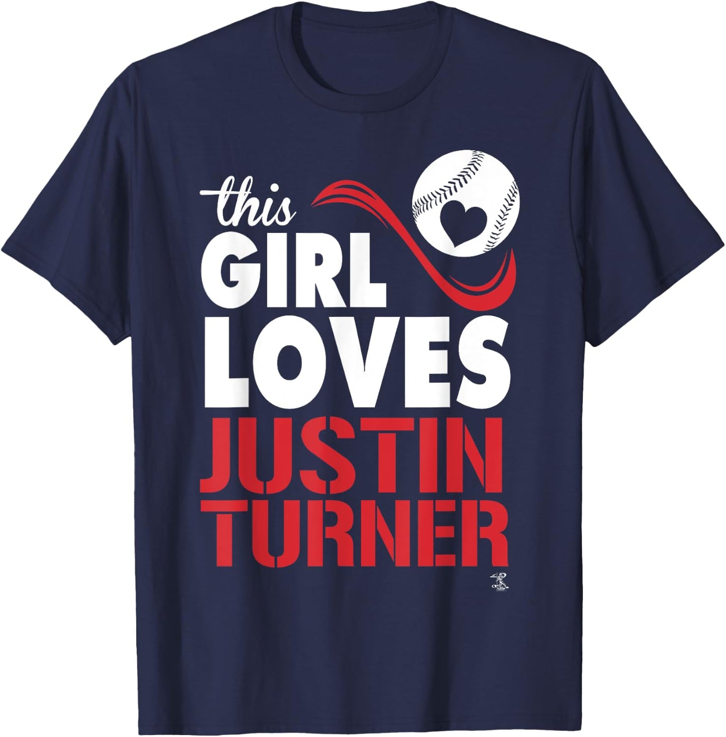 Justin Turner This Girl Loves - Apparel T-Shirt - T-Shirt | Navy