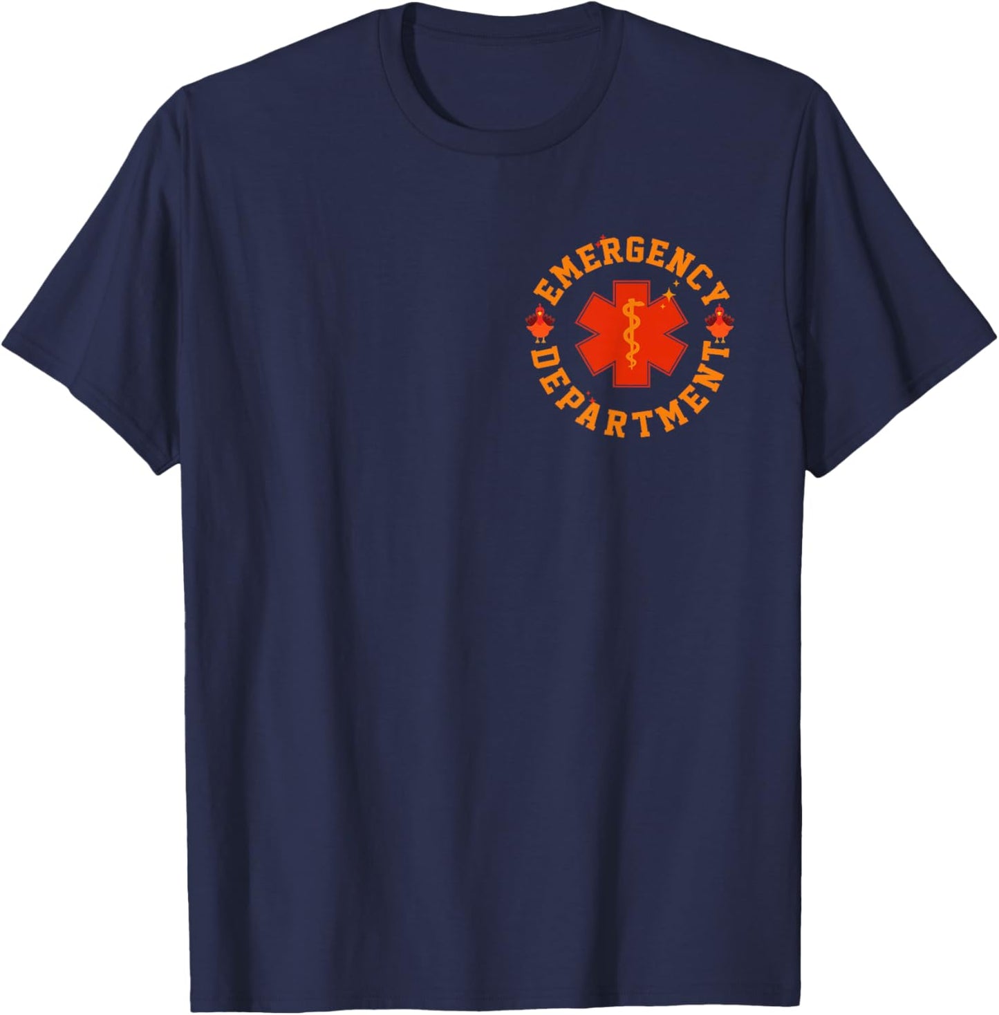 Emergency Department Thanksgiving Day Emergency Room Nurse T-Shirt - T-Shirt | Navy