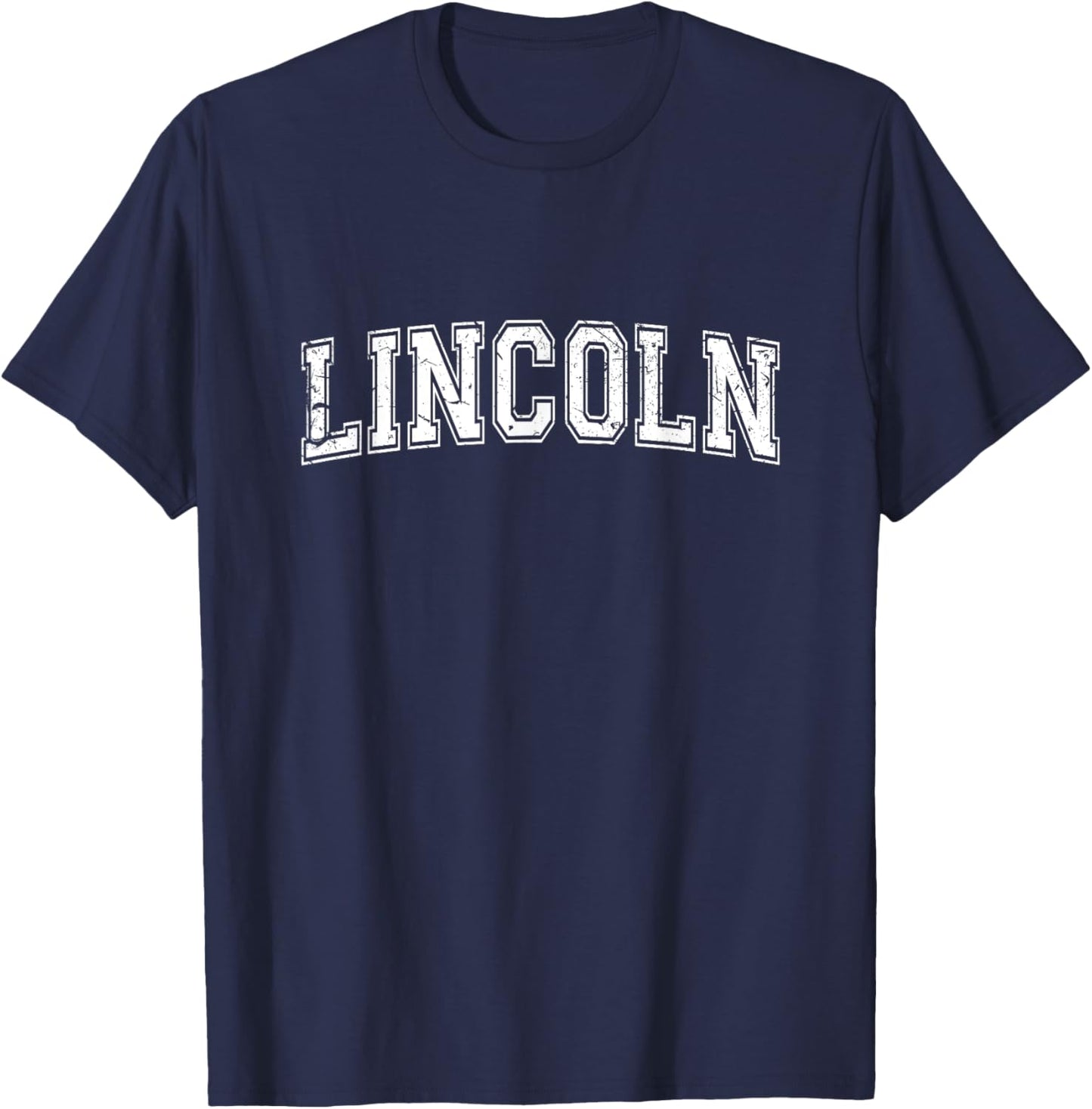 Plain Style Personalised Name Classic Lincoln T-Shirt - T-Shirt | Navy