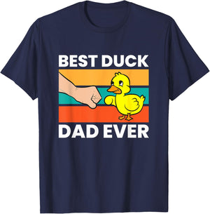 Best Duck Dad Ever Funny Duck Papa T-Shirt - T-Shirt | Navy