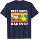 Best Duck Dad Ever Funny Duck Papa T-Shirt - T-Shirt | Navy