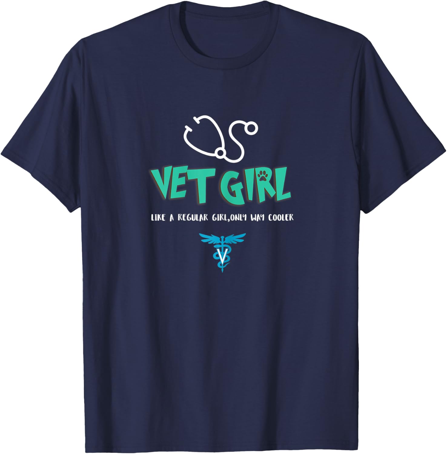 Vet Girl Veterinarian Vet Tech Student Christmas Gift T-Shirt - T-Shirt | Navy