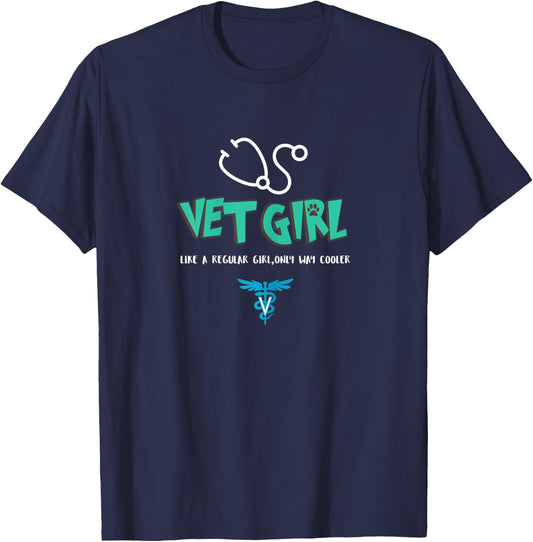 Vet Girl Veterinarian Vet Tech Student Christmas Gift T-Shirt - T-Shirt | Navy