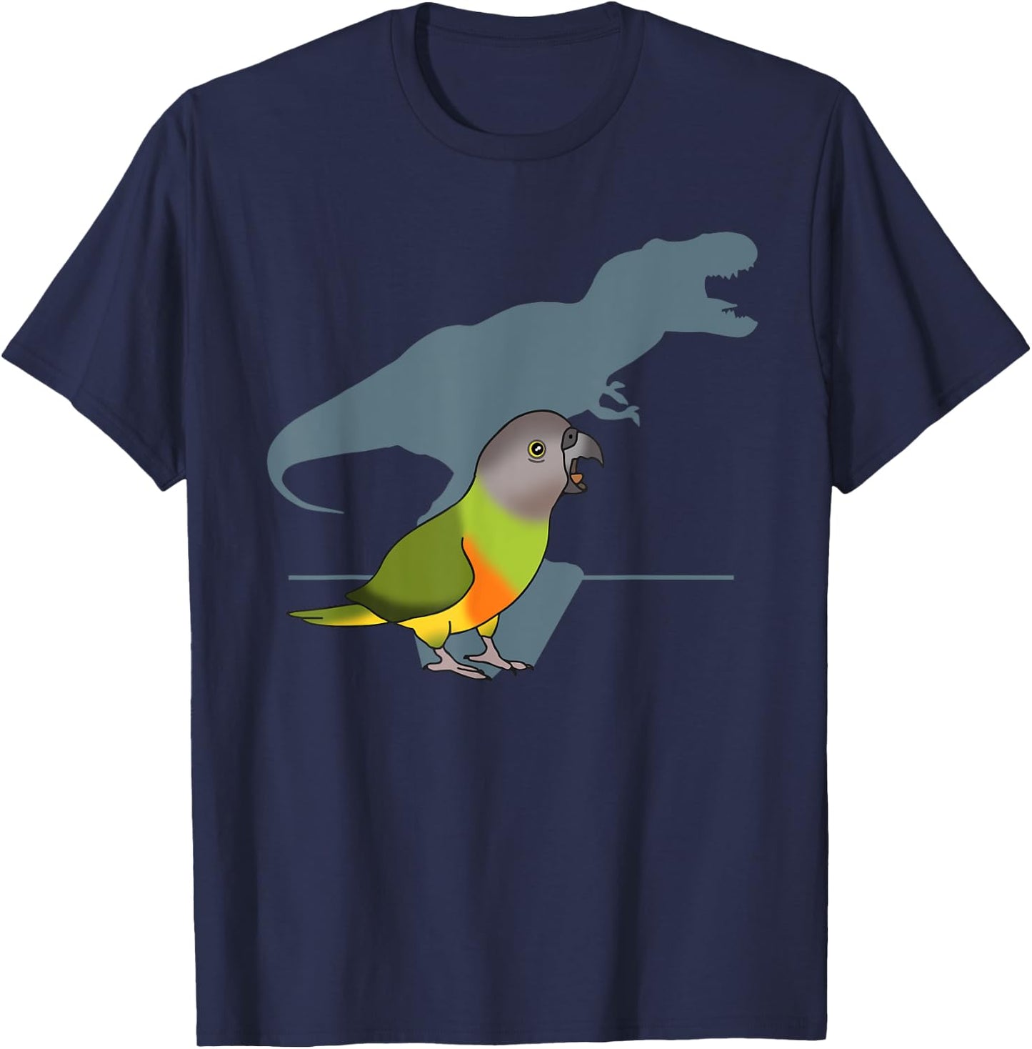 T-rex Senegal Parrot, Birb memes, Funny Dinosaur Parrot T-Shirt - T-Shirt | Navy