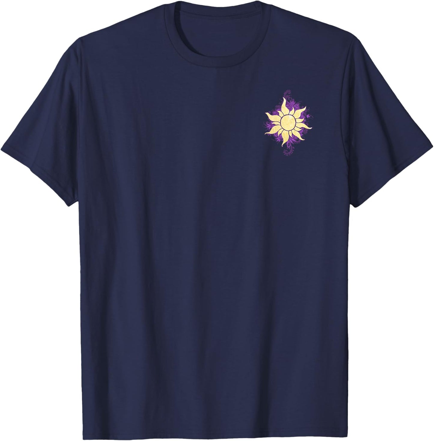 Disney Tangled Gold Sun Doodle Pendant Graphic T-Shirt - T-Shirt | Navy