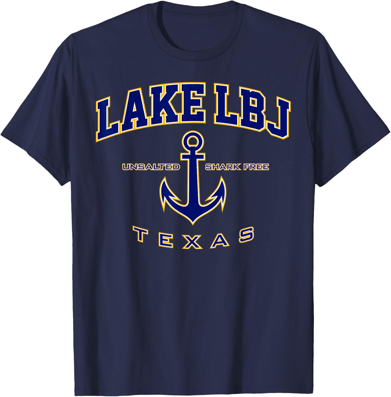 Lake LBJ Shirt , Men, Girls & Boys T-Shirt - T-Shirt | Navy