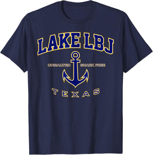 Lake LBJ Shirt , Men, Girls & Boys T-Shirt - T-Shirt | Navy