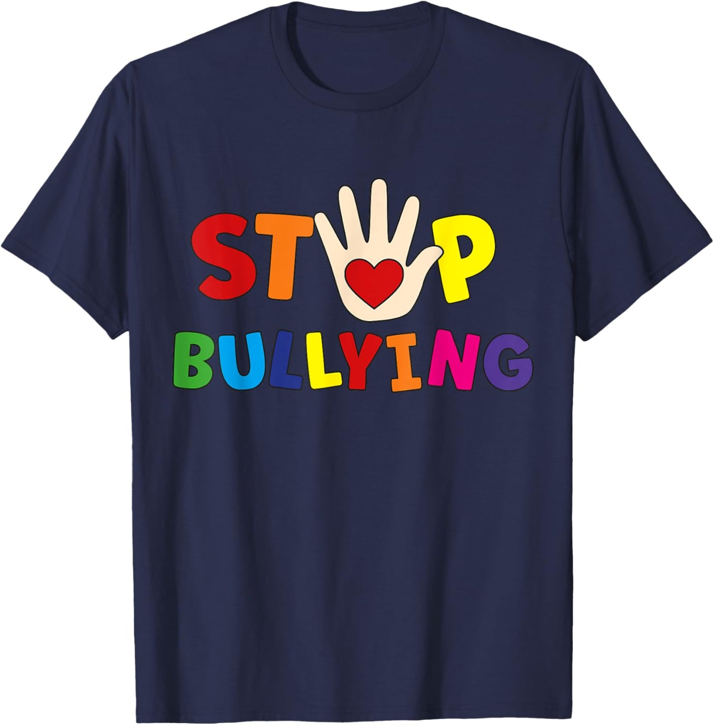 Anti Bullying Kindness Be Kind Pink Day Kids Boy Girl Stop T-Shirt - T-Shirt | Navy