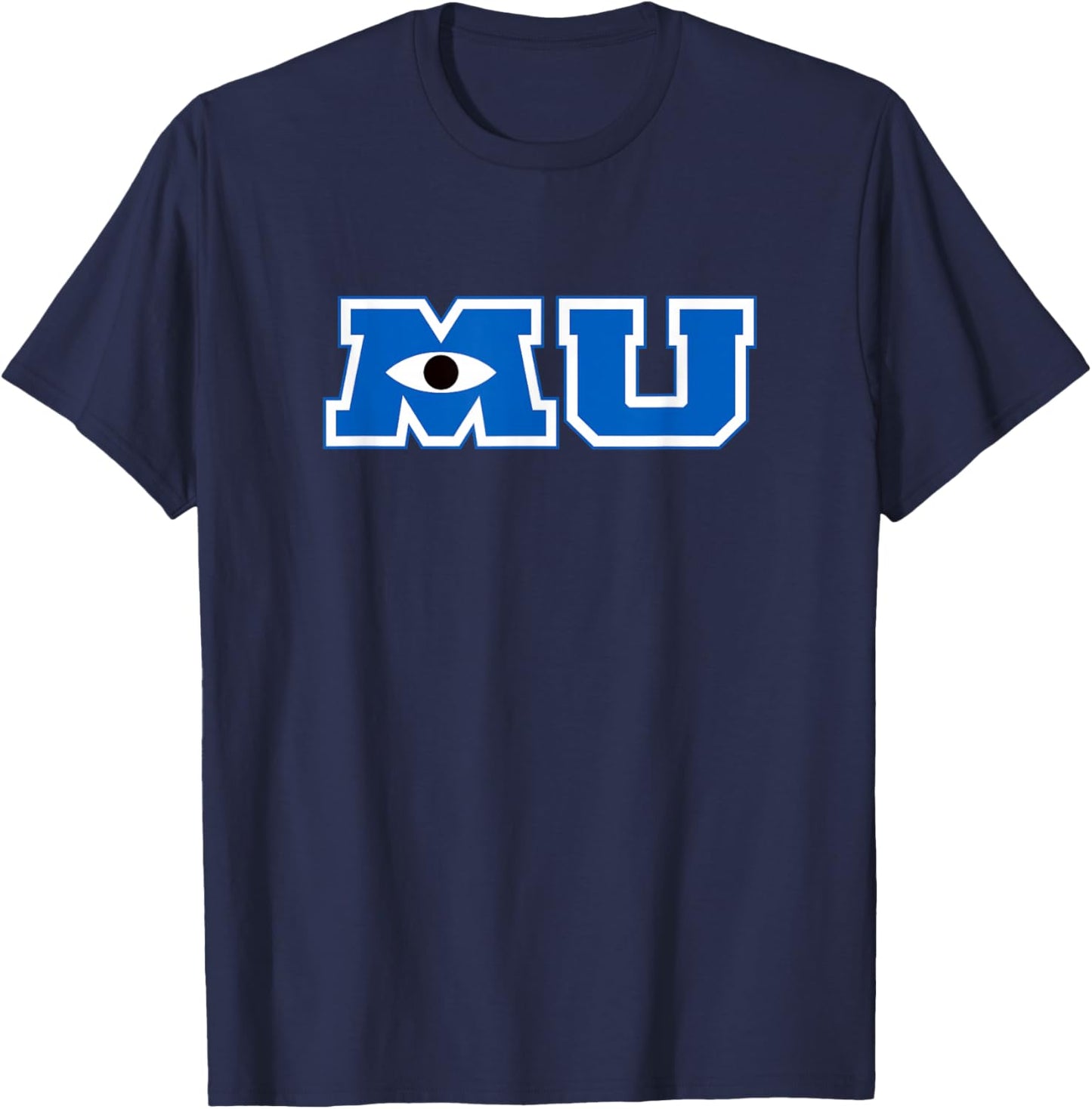 Disney Pixar Monsters University Iconic Big Chest Text Logo T-Shirt - T-Shirt | Navy