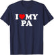 I Love My Pa Design: Toddler, Boy, Girl, Youth, Baby T-Shirt - T-Shirt | Navy